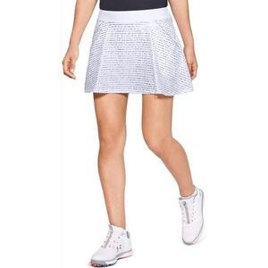 Under Armour White & Metallic Silver Golf Skort, Tennis Skort, Medium, NEW